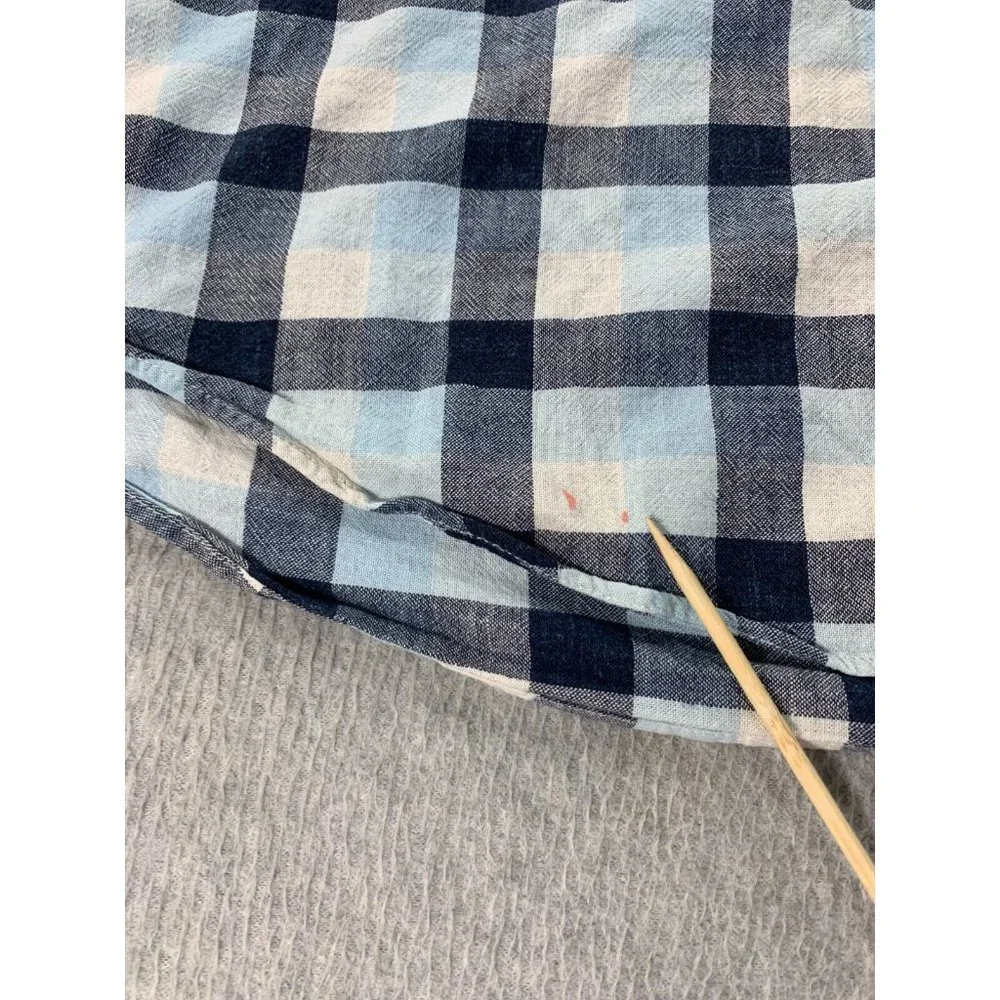 J Crew Slim Fit Homespun Long Sleeve‎ Button Down Shirt (Men's Large) Blue